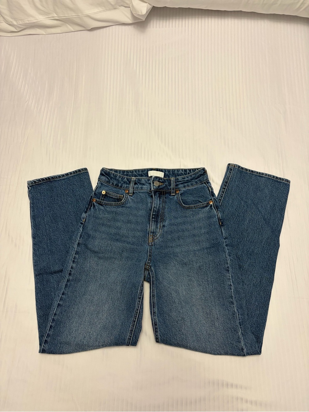 H&M Dark Blue Straight-Leg Women's Jeans